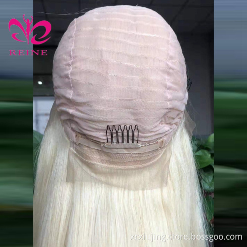 Reine 13x4 Lace Frontal 613 Straight  Wigs 613 Blonde Malaysian Lace Front Human Hair Wigs Blonde 613 Short Bob Lace Wigs